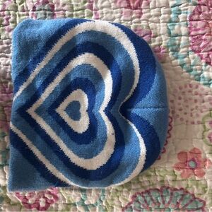 Blue Heart Beanie